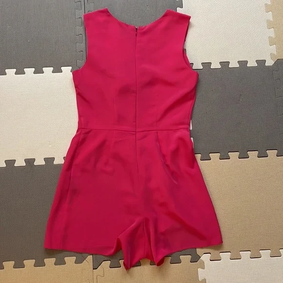 Asos. Magenta pink. Romper with ruched front. - Picture 2 of 3